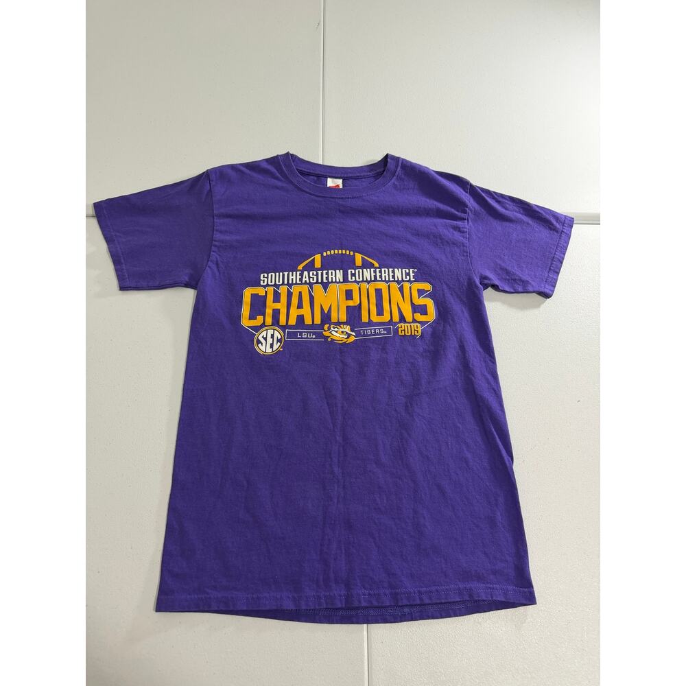 LSU Tigers 2019 SEC Southeastern Conference Champions Purple T Shirt Mens Small